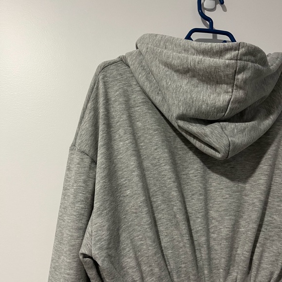 Top Shop Hooded Sweatshirt Dress modern mini or above knee size 6 grey - Picture 6 of 11